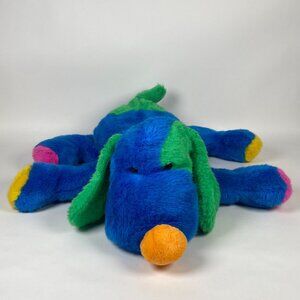 1999 Liberty Toy Plush Puppy Dog Stuffed Animal Floppy Primary Color Block